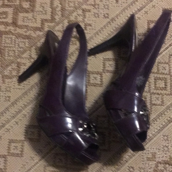 Simply Vera Wang Purple Platform High Heels 8.5 - Picture 4 of 10